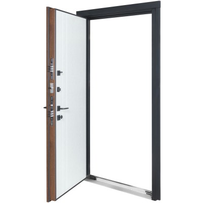 Вхідні двері БУЛАТ Термо Хаус модель 710/265 Дуб бронза/Молочний