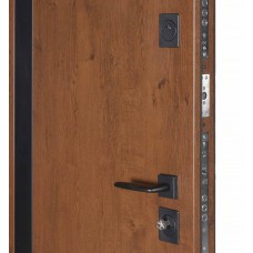 Двері вхідні БУЛАТ Термо Хаус модель 710/265 Дуб бронза/Молочний