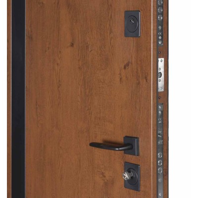 Вхідні двері БУЛАТ Термо Хаус модель 710/265 Дуб бронза/Молочний