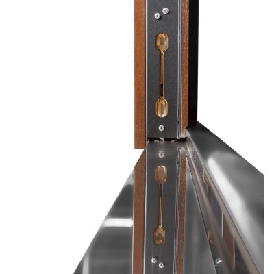 Вхідні двері БУЛАТ Термо Хаус модель 710/265 — 1200мм Дуб бронза/Горіх натуральний