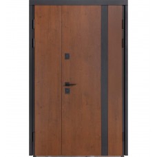 Двері вхідні БУЛАТ Термо Хаус модель 710/265 — 1200мм Дуб бронза/Горіх натуральний