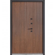 Двері вхідні БУЛАТ Термо Хаус модель 710/265 — 1200мм Дуб бронза/Горіх натуральний