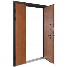 Двері вхідні БУЛАТ Термо Хаус модель 710/265 — 1200мм Дуб бронза/Горіх натуральний