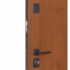 Двері вхідні БУЛАТ Термо Хаус модель 710/265 — 1200мм Дуб бронза/Горіх натуральний