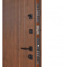 Двері вхідні БУЛАТ Термо Хаус модель 710/265 — 1200мм Дуб бронза/Горіх натуральний