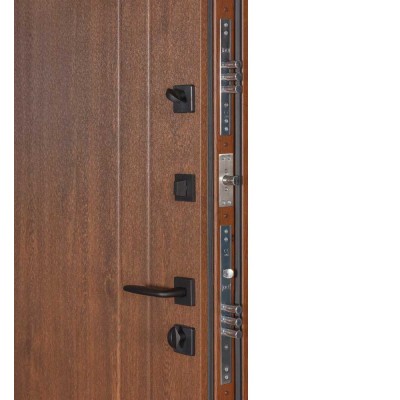 Вхідні двері БУЛАТ Термо Хаус модель 710/265 — 1200мм Дуб бронза/Горіх натуральний