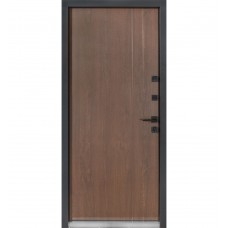 Двері вхідні БУЛАТ Термо Хаус модель 710/265 Дуб бронза/Горіх натуральний