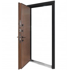 Двері вхідні БУЛАТ Термо Хаус модель 710/265 Дуб бронза/Горіх натуральний