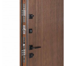 Двері вхідні БУЛАТ Термо Хаус модель 710/265 Дуб бронза/Горіх натуральний