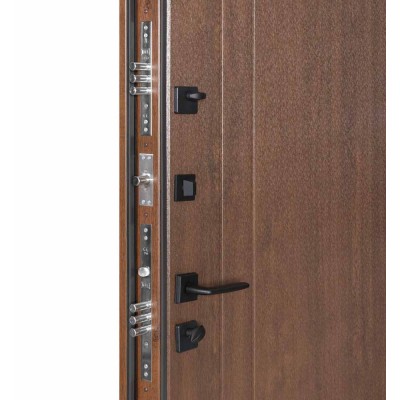 Вхідні двері БУЛАТ Термо Хаус модель 710/265 Дуб бронза/Горіх натуральний