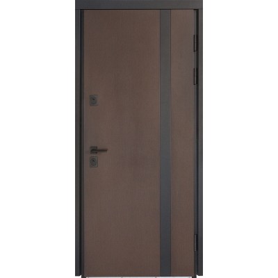 Входные двери БУЛАТ Термо Хаус модель 710/265 Венге темный/Белый атласный