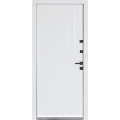 Входные двери БУЛАТ Термо Хаус модель 710/265 Венге темный/Белый атласный