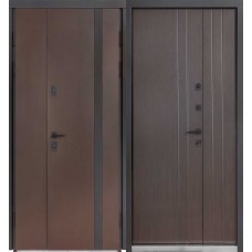 Двері вхідні БУЛАТ Термо Хаус модель 710/265 — 1200мм Венге темний/Венге темний