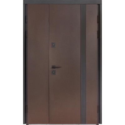 Входные двери БУЛАТ Термо Хаус модель 710/265 — 1200мм Венге темный/Венге темный