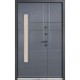 Двері вхідні БУЛАТ Термо Хаус модель 705/431 — 1200 мм Темний антрацит/Антрацит сірий