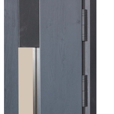 Вхідні двері БУЛАТ Термо Хаус модель 705/431 — 1200 мм Темний антрацит/Антрацит сірий