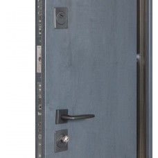 Двері вхідні БУЛАТ Термо Хаус модель 705/431 — 1200 мм Темний антрацит/Антрацит сірий