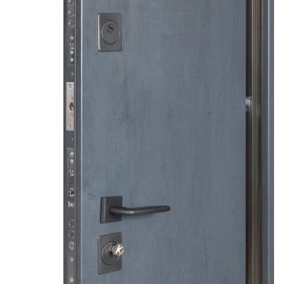 Вхідні двері БУЛАТ Термо Хаус модель 705/431 — 1200 мм Темний антрацит/Антрацит сірий