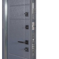Двери входные БУЛАТ Термо Хаус модель 705/431 — 1200 мм Темный антрацит/Антрацит серый