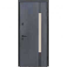 Двері вхідні БУЛАТ Термо Хаус модель 705/431 Темний антрацит/Білий атласний