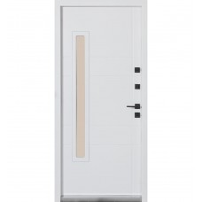 Двері вхідні БУЛАТ Термо Хаус модель 705/431 Темний антрацит/Білий атласний