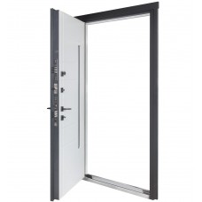 Двері вхідні БУЛАТ Термо Хаус модель 705/431 Темний антрацит/Білий атласний