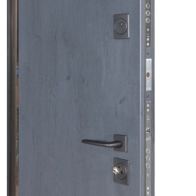 Вхідні двері БУЛАТ Термо Хаус модель 705/431 Темний антрацит/Білий атласний