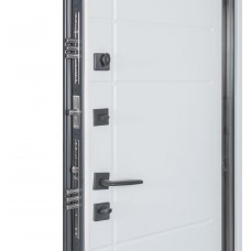 Двері вхідні БУЛАТ Термо Хаус модель 705/431 Темний антрацит/Білий атласний