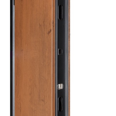 Входные двери БУЛАТ Термо Хаус модель 705/431 — 1200 мм Дуб бронза/Орех натуральный