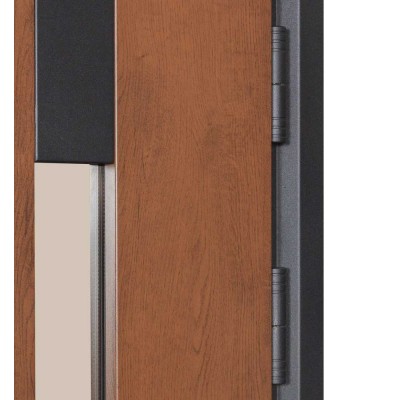 Входные двери БУЛАТ Термо Хаус модель 705/431 — 1200 мм Дуб бронза/Орех натуральный