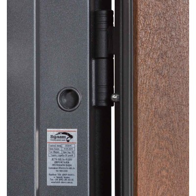 Входные двери БУЛАТ Термо Хаус модель 705/431 — 1200 мм Дуб бронза/Орех натуральный