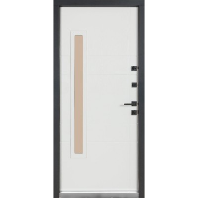 Входные двери БУЛАТ Термо Хаус модель 705/431 Дуб бронза/Молочный