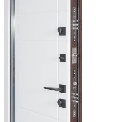 Входные двери БУЛАТ Термо Хаус модель 705/431 Венге темный/Белый атласный