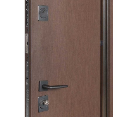 Входные двери БУЛАТ Термо Хаус модель 705/431 — 1200 мм Венге темный/Белый атласный