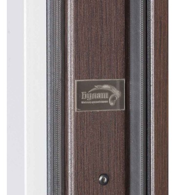 Входные двери БУЛАТ Термо Хаус модель 705/431 — 1200 мм Венге темный/Белый атласный