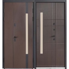 Двері вхідні БУЛАТ Термо Хаус модель 705/431 — 1200 мм Венге темний/Венге темний