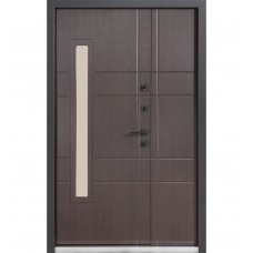 Двері вхідні БУЛАТ Термо Хаус модель 705/431 — 1200 мм Венге темний/Венге темний