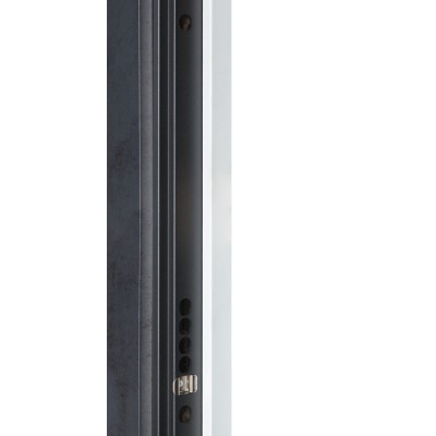 Вхідні двері БУЛАТ Термо Олимп модель 575/568 Оксид чорний/Білий матовий