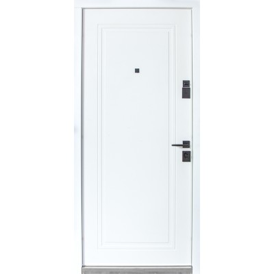 Входные двери БУЛАТ Термо Статус модель 269/263 Хром/Белый матовий