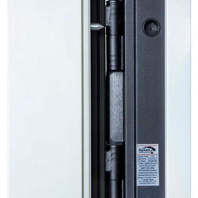 Входные двери БУЛАТ Термо Статус модель 269/263 Хром/Белый матовий