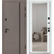 Двері вхідні БУЛАТ Термо Ультра модель 546/607 Тиснений камінь сієна/Біла шагрень