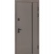 Двері вхідні БУЛАТ Термо Ультра модель 546/607 Тиснений камінь сієна/Біла шагрень