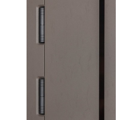 Вхідні двері БУЛАТ Термо Ультра модель 546/607 Тиснений камінь сієна/Біла шагрень