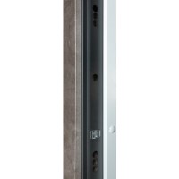 Двері вхідні БУЛАТ Термо Ультра модель 546/607 Тиснений камінь сієна/Біла шагрень