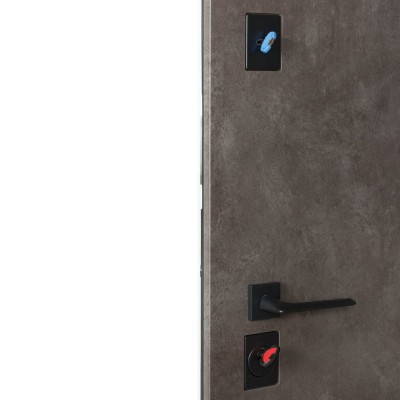 Входные двери БУЛАТ Термо Ультра модель 546/607 Антрацит серый/Белая шагрень