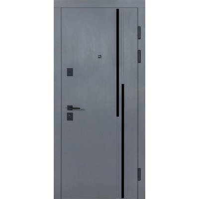 Входные двери БУЛАТ Термо Ультра модель 567 Гладкая хром/Белый матовий