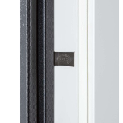 Входные двери БУЛАТ Термо Ультра модель 567 Гладкая хром/Белый матовий