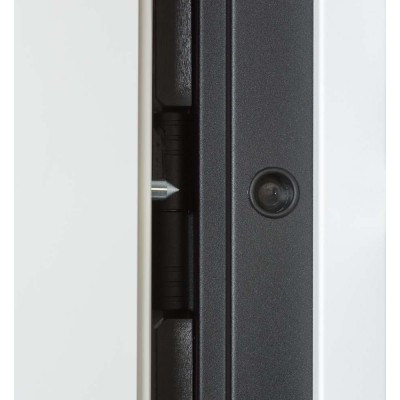 Входные двери БУЛАТ Термо Ультра модель 567 Гладкая хром/Белый матовий