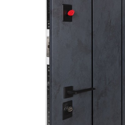 Входные двери БУЛАТ Ультра модель 535 Бетон антрацит/Бетон снежный