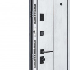 Двері вхідні БУЛАТ Ультра модель 535 Бетон антрацит/Бетон сніжний